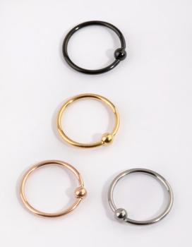 商品Lovisa | Titanium Plain Nose Ring Pack,商家Premium Outlets,价格¥98图片