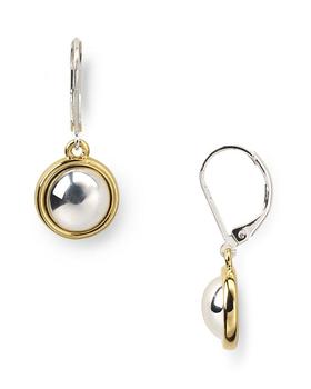 Ralph Lauren | Two-Tone Button Drop Earrings商品图片,
