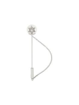 商品W.Rosado | Pearl ID 18K White Gold, 11.5-12MM Pearl & Diamond Pavé Carved Star Lapel Pin,商家Saks Fifth Avenue,价格¥11961图片