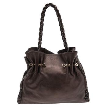 加拿大bvlgari包, [二手商品] BVLGARI | Bvlgari Metallic Brown Leather Twistino Tina Shopper Tote商品图片 2.9折, 满1件减$100, 满减