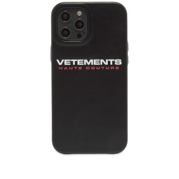 商品Vetements | VETEMENTS Logo Haute Couture iPhone 12 Pro Max Case,商家END. Clothing,价格¥729图片