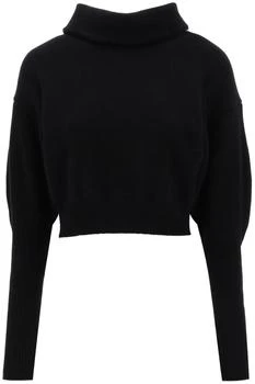 Alexander McQueen | Cropped funnel-neck sweater in wool and cashmere 6.5折