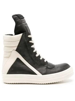 推荐RICK OWENS - Geobasket Leather Sneakers商品