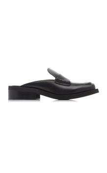 推荐Ganni - Women's Wide-Welt Leather Mules - Black - Moda Operandi商品