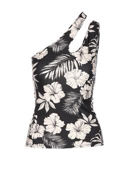 PINKO | Pinko Graphic Floral One-Shoulder Top商品图片,7.1折