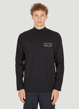 Martine Rose | Logo Print Long Sleeve T-Shirt in Black商品图片,5.5折