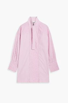 推荐Oversized striped cotton-poplin shirt商品