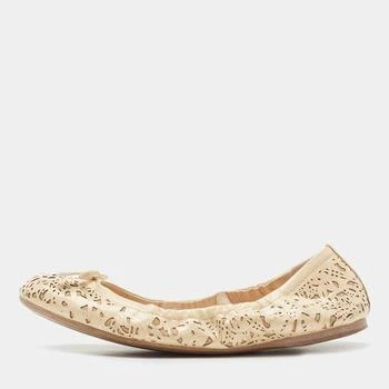 [二手商品] Prada | Prada Cream Cutout Patent Leather Ballet  Flats Size 37.5,商家The Luxury Closet,价格¥1653