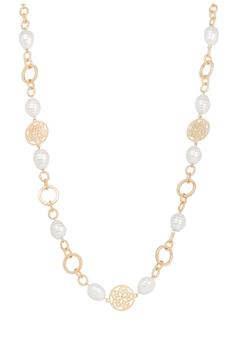商品SAACHI | Medallion Station 1.3cm Freshwater Pearl Chain Necklace,商家Nordstrom Rack,价格¥504图片