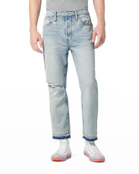 推荐Men's Reese Contrast-Cuff Jeans商品