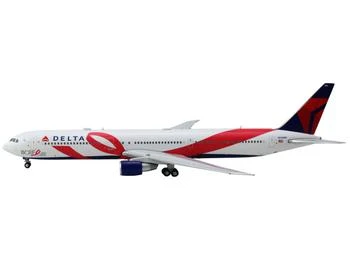 GeminiJets | Boeing 767-400ER Commercial Aircraft "Delta Air Lines - Breast Cancer Research Foundation" (N845MH) White with Ribbon Graphics and Red and Blue Tail 1/400 Diecast Model Airplane by,商家Premium Outlets,价格¥704