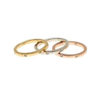 ADORNIA | Three Band Dotted Eternity Band Set, 3 Pieces 独家减免邮费