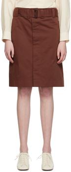 商品Lemaire | 棕色 Apron Pocket 半身裙,商家SSENSE CN,价格¥5561图片