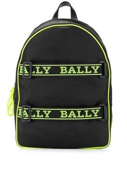 推荐Bally Black Mens Logo-tape Buckle-detail Backpack商品