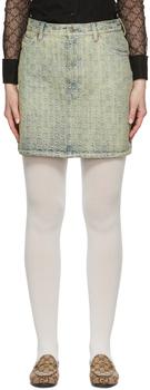 Gucci | Blue Denim GG Miniskirt商品图片,独家减免邮费