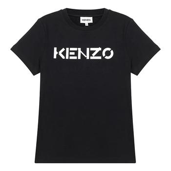 Kenzo | Kenzo Ladies Black Logo Print T-shirt, Size X-Small商品图片,5折