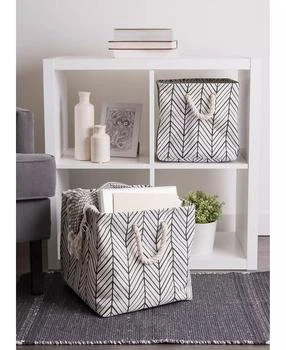 Design Imports | Polyester Bin Herringbone Square,商家Macy's,价格¥120