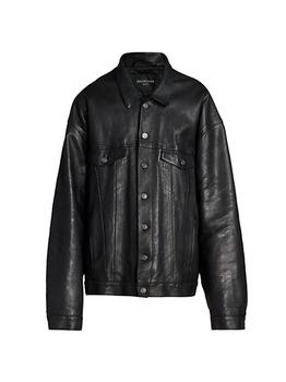商品Leather Trucker Jacket,商家Saks Fifth Avenue,价格¥36508图片