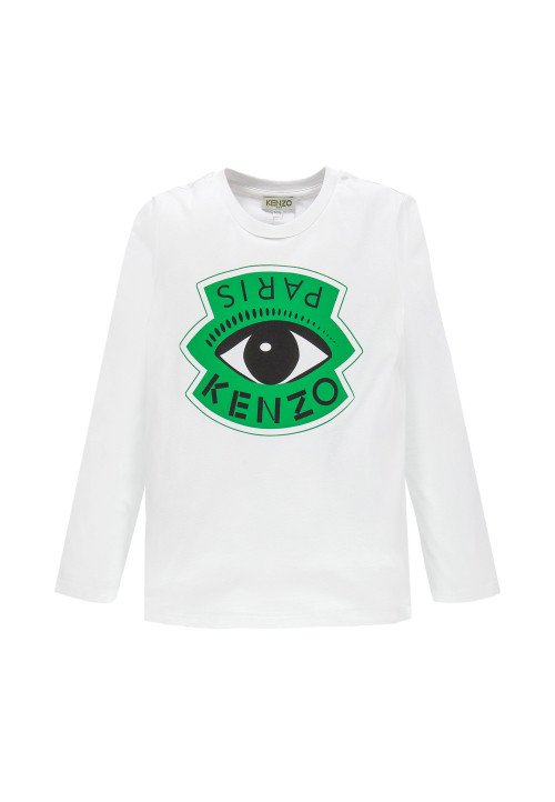 推荐KENZO 男童白色眼镜图案T恤 KK10688-01商品