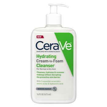 CeraVe | Hydrating Cream-to-Foam Face Cleanser商品图片,满三免一, 满$35享8.5折, 独家减免邮费, 满折, 满免