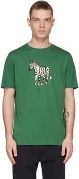 product Green Paint Splash Zebra T-Shirt image