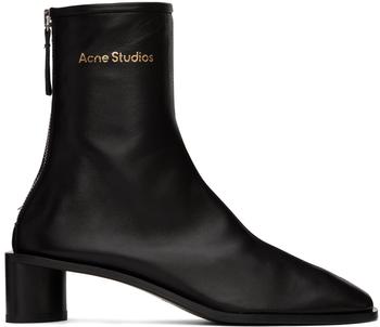 Acne Studios | Black Square Toe Ankle Boots商品图片,