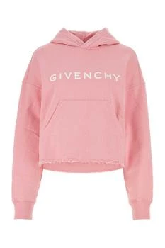 推荐Givenchy Logo Printed Cropped Hoodie商品