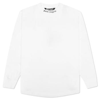 Palm Angels | Palm Angels Double Logo Over L/S Tee - White/Fuchsia商品图片,额外8.5折, 额外八五折