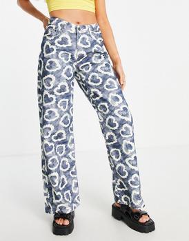 The Ragged Priest怎么样, The Ragged Priest | The Ragged Priest relaxed jeans in bleach heart print商品图片 