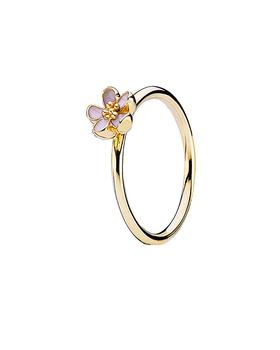潘多拉戒指是什么牌子, PANDORA | Pandora Cherry Blossom 14K Enamel Stackable Ring商品图片 4.4折