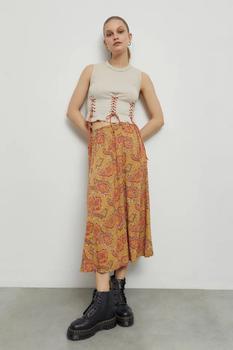 Urban Renewal | Urban Renewal Remade Bleached Paisley Midi Skirt商品图片,1件9.5折, 一件九五折