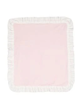 LA STUPENDERIA | White And Pink Cotton Blanket 