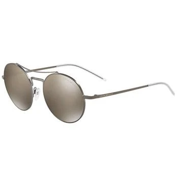 Emporio Armani | Emporio Armani Unisex Sunglasses - Brown Lenses Silver Metal Frame | EA2061 3003 3.3折×额外9折x额外9折, 额外九折