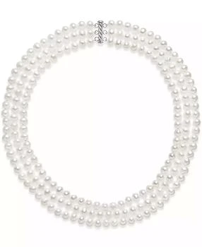 Belle de Mer | Cultured Freshwater Pearl Three Layer Necklace (7-8mm),商家Macy's,价格¥820