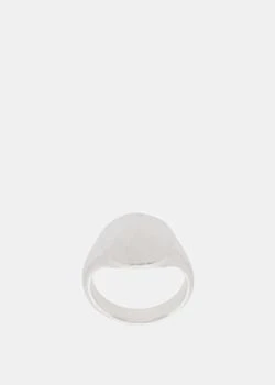 WERKSTATT MUNCHEN | WERKSTATT MUNCHEN Silver Oval Hammered Signet Ring,商家NOBLEMARS,价�格¥1814