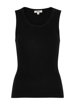 推荐Poppy black ribbed jersey tank商品