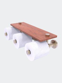 商品Waverly Place Collection Horizontal Reserve 3 Roll Toilet Paper Holder With Wood Shelf,商家Verishop,价格¥2121图片