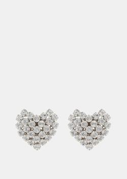 推荐Alessandra Rich Crystal Heart Earrings商品
