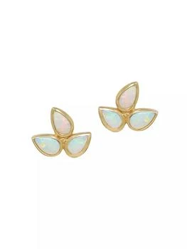 Anzie | Bouquet Fleur-De-Lis 14K Yellow Gold & Gemstone Stud Earrings,商家Saks Fifth Avenue,价格¥9377