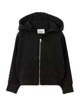 Burberry | Baby Boy's & Little Boy's Check-Trimmed Zip-Up Hoodie 