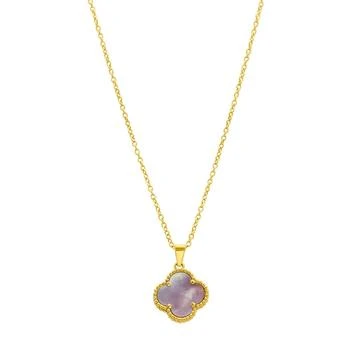 ADORNIA | Adornia Pink Quatrefoil Necklace gold,商家Premium Outlets,价格¥143