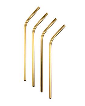推荐Gold Straws & Cleaning Brush, Set of 4商品