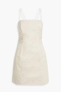 FRAME | Cutout cotton-blend poplin mini dress 5折
