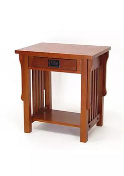 商品Duna Range | 1 Drawer Wooden Nightstand with Slatted Sides and Open Bottom Shelf, Brown,商家Belk,价格¥3347图片