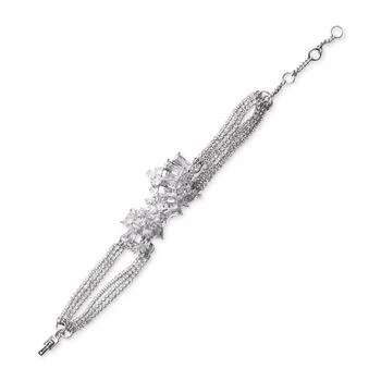 Givenchy | Silver-Tone Crystal Cluster Multirow Flex Bracelet 6.9折