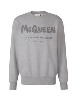 Alexander McQueen | Alexander McQueen Logo Printed Crewneck Sweatshirt 7.6折