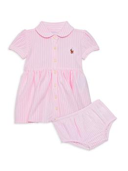 Baby Girl's 2-Piece Oxford Shirtdress & Bloomers Set product img