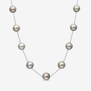 推荐Assael 18K White Gold Tahitian Natural Color Pearl Collar Necklace N5019商品