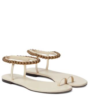 推荐Capri embellished leather sandals商品