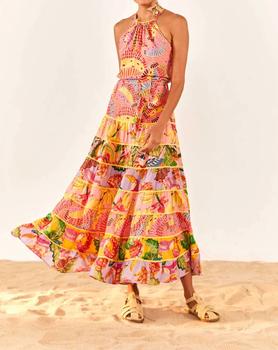 推荐Mixed Pink Prints Maxi Dress in Multi商品